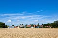 Housing area in rural landscape Royalty Free Stock Photo