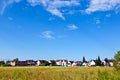 Housing area in rural landscape Royalty Free Stock Photo