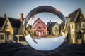 Housing bubble concept. property market crisis. Generative ai