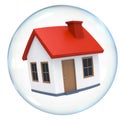 Housing Bubble Isolated Royalty Free Stock Photo