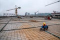 Housing construction roof construction site site