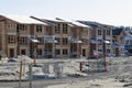 Housing construction site of town homes