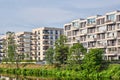 Housing development area at a small canal Royalty Free Stock Photo