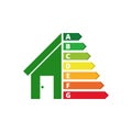 Housing energy efficiency, House and energy efficiency concept