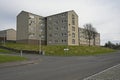 Housing flats in deprived area of Scotland