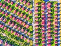 Housing in suburban area aerial Royalty Free Stock Photo