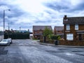 Housing next to the Peace Line separating the Catholic Falls Road area from Protestant Shankill Road, Belfast, Northern Ireland