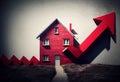 Housing Prices on the Rise. Generative AI Royalty Free Stock Photo