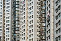 Housing project facade, residential building HongKong