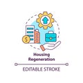 Housing regeneration concept icon