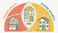 Housing Security Architecture: Safe Homes Community Design, vector design Generative AI Royalty Free Stock Photo