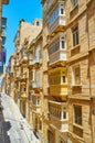 The housing of St Dominic street in Valletta, Malta