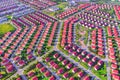 Housing in suburban area aerial Royalty Free Stock Photo