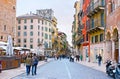 The housing of Via Cappello street, Verona, Italy