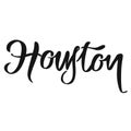 Houston calligraphic lettering