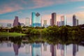 Houston city downtown skyline cityscape of Texas USA