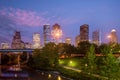 Houston city downtown skyline cityscape of Texas USA Royalty Free Stock Photo