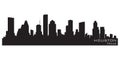 Houston, Texas city skyline. Detailed vector silhouette