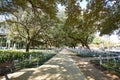 Houston Discovery green park in downtown Royalty Free Stock Photo