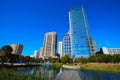 Houston Discovery green park in downtown Royalty Free Stock Photo