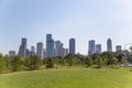 Houston downtown from buffalo bayou park