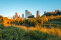 Houston Downtown skyscrapers. Buffalo Bayou Park. Texas, USA Royalty Free Stock Photo