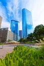 Houston downtown Smith St skyline Texas US Royalty Free Stock Photo