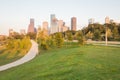 Houston Downtown Sunset from Eleanor Royalty Free Stock Photo