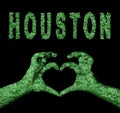 Houston Heart Hands Nature Royalty Free Stock Photo