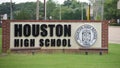 Houston High School Roadsign, Germantown, TN Royalty Free Stock Photo