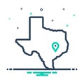 Mix icon for Houston, texas and region Royalty Free Stock Photo