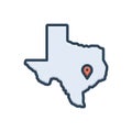 Color illustration icon for Houston, texas and national Royalty Free Stock Photo