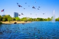 Houston Mc govern lake with spring water Royalty Free Stock Photo