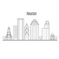 Houston skyline - downtown cityscape, city landmarks