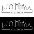 Houston skyline. Linear style.