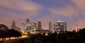 Houston Skyline at Night, Texas Royalty Free Stock Photo