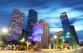 Houston - Skyline Panorama of City Hall and Downtown, Texas by night, USA Royalty Free Stock Photo