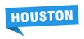 Houston sticker. Houston signpost pointer sign.