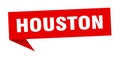 Houston sticker. Houston signpost pointer sign.