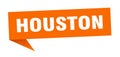 Houston sticker. Houston signpost pointer sign.