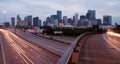 Houston Texas Downtown City Skyline Urban Landscape Highway Over Royalty Free Stock Photo