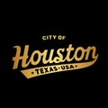 Houston Texas lettering design. City of Houston typography design. Vector and illustration.