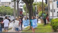 Houston, Texas May 15th, 2021- anti vaccine protest.