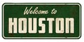 Houston Texas Road Sign Grunge Royalty Free Stock Photo