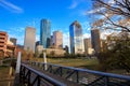 Houston Texas Skyline with modern skyscrapers and blue sky view Royalty Free Stock Photo