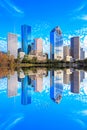 Houston Texas Skyline with modern skyscrapers and blue sky view Royalty Free Stock Photo