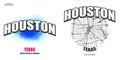 Houston, Texas, two logo artworks