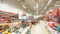 Inside view of a Home Depot retail store