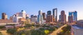 Houston, Texas, USA downtown park and skyline Royalty Free Stock Photo