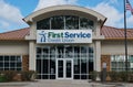 First Service Credit Union building exterior in Houston, TX.